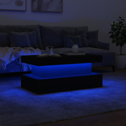 Stolik kawowy z oświetleniem LED, biały, 90x50x40 cm