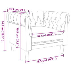 Fotel Chesterfield, kolor taupe, obity tkaniną