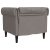 Fotel Chesterfield, kolor taupe, obity tkaniną
