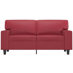 2-osobowa sofa, winna czerwień, 120 cm, sztuczna skóra