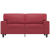 2-osobowa sofa, winna czerwień, 120 cm, sztuczna skóra