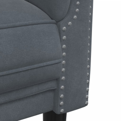 Sofa 3-osobowa, ciemnoszara, tapicerowana aksamitem