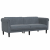 Sofa 3-osobowa, ciemnoszara, tapicerowana aksamitem
