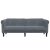 Sofa 3-osobowa, ciemnoszara, tapicerowana aksamitem