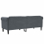 Sofa 3-osobowa, ciemnoszara, tapicerowana aksamitem