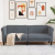 Sofa 3-osobowa, ciemnoszara, tapicerowana aksamitem
