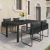 5-częściowy zestaw mebli ogrodowych rattan PVC, czarny