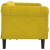 Sofa 3-osobowa, żółta, tapicerowana aksamitem