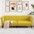 Sofa 3-osobowa, żółta, tapicerowana aksamitem