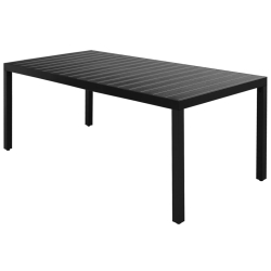 9-częściowy zestaw mebli ogrodowych rattan PVC, czarny