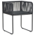 9-częściowy zestaw mebli ogrodowych rattan PVC, czarny