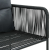 9-częściowy zestaw mebli ogrodowych rattan PVC, czarny