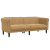 Sofa 3-osobowa, brązowa, tapicerowana aksamitem