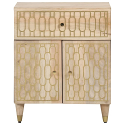 Szafka nocna, 50x33x60 cm, lite drewno mango