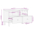 Szafka pod telewizor, 70x33x46 cm, lite drewno mango