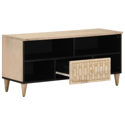 Szafka pod telewizor, 100x33x46 cm, lite drewno mango