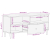 Szafka pod telewizor, 100x33x46 cm, lite drewno mango