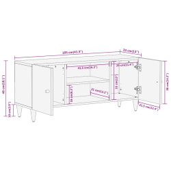 Szafka pod telewizor, 105x33x46 cm, lite drewno mango