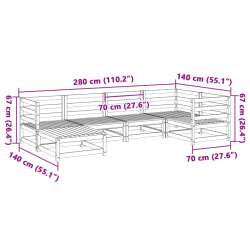 6-cz. zestaw wypoczynkowy do ogrodu, impregnowana sosna