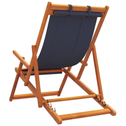 Składane krzesła plażowe, 2 szt., niebieskie, obite tkaniną