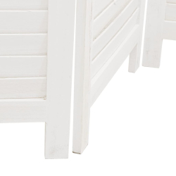 Parawan pokojowy, 3-panelowy, biały, lite drewno paulowni