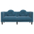 Sofa 2-osobowa z poduszkami, niebieska, aksamit