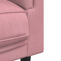 Sofa 2-osobowa z poduszkami, różowa, aksamit