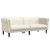 Sofa 3-osobowa, kremowa, tapicerowana aksamitem