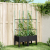 Donica ogrodowa z kratką, czarna, 80x40x142,5 cm, PP