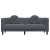 Sofa 3-osobowa z poduszkami, ciemnoszara, aksamit