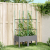 Donica ogrodowa z kratką, jasnoszara, 80x40x142,5 cm, PP