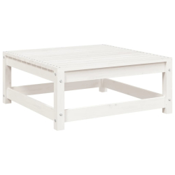 9-cz. zestaw wypoczynkowy do ogrodu, biały, lite drewno sosnowe