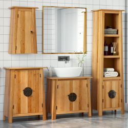 4-cz. zestaw mebli łazienkowych, lite drewno sosnowe