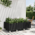 Donica ogrodowa na kółkach, czarna, 150x80x54 cm, PP