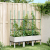 Donica ogrodowa z kratką, biała, 120x40x142,5 cm, PP