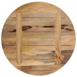 Blat stołu, Ø 50x1,5 cm, okrągły, surowe lite drewno mango