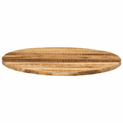 Blat stołu, Ø 70x2,5 cm, okrągły, surowe lite drewno mango