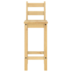 Krzesła barowe, 2 szt., lite drewno sosnowe