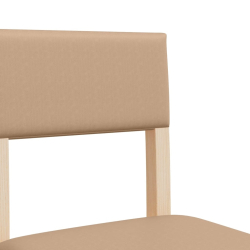 Krzesła barowe, 2 szt., lite drewno kauczukowe i sztuczna skóra