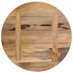 Blat stołu, Ø 60x2,5 cm, okrągły, surowe lite drewno mango