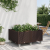 Donica ogrodowa z kółkami, brązowa, 100x80x54 cm, PP