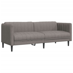 Sofa 3-osobowa, kolor taupe, tapicerowana tkaniną