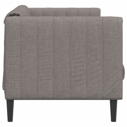 Sofa 3-osobowa, kolor taupe, tapicerowana tkaniną