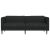 Sofa 3-osobowa, czarna, tapicerowana tkaniną