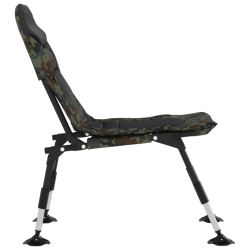 Krzesło wędkarskie z regulowanymi nóżkami do błota, składane