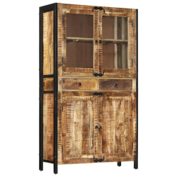 Kredens, 100x40x175 cm, surowe drewno mango