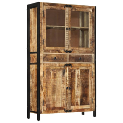 Kredens, 100x40x175 cm, surowe drewno mango