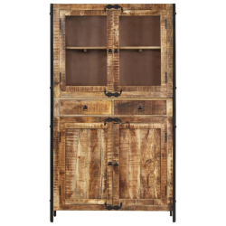 Kredens, 100x40x175 cm, surowe drewno mango