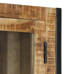 Kredens, 100x40x175 cm, surowe drewno mango