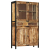 Kredens, 100x40x175 cm, surowe drewno mango